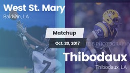 Matchup: West St. Mary High vs. Thibodaux  2017