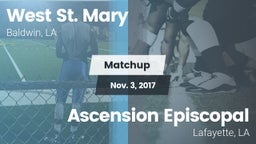 Matchup: West St. Mary High vs. Ascension Episcopal  2016