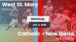 Matchup: West St. Mary High vs. Catholic  - New Iberia 2018