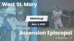 Matchup: West St. Mary High vs. Ascension Episcopal  2018