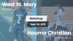 Matchup: West St. Mary High vs. Houma Christian  2019