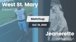 Matchup: West St. Mary High vs. Jeanerette  2020