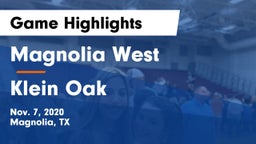 Magnolia West  vs Klein Oak  Game Highlights - Nov. 7, 2020