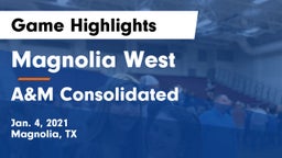 Magnolia West  vs A&M Consolidated  Game Highlights - Jan. 4, 2021