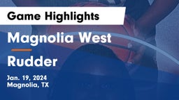 Magnolia West  vs Rudder  Game Highlights - Jan. 19, 2024