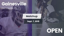 Matchup: Gainesville High vs. OPEN 2018