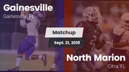 Matchup: Gainesville High vs. North Marion  2018