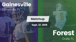 Matchup: Gainesville High vs. Forest  2018