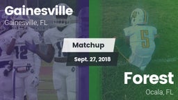 Matchup: Gainesville High vs. Forest  2018