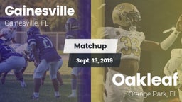 Matchup: Gainesville High vs. Oakleaf  2019