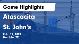 Atascocita  vs St. John's  Game Highlights - Feb. 15, 2023