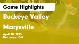 Buckeye Valley  vs Marysville  Game Highlights - April 20, 2023