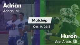 Matchup: Adrian  vs. Huron  2016