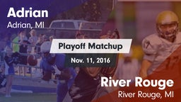 Matchup: Adrian  vs. River Rouge  2016