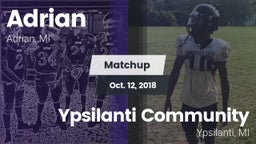 Matchup: Adrian  vs. Ypsilanti Community  2018