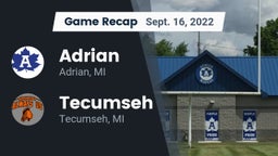 Recap: Adrian  vs. Tecumseh  2022