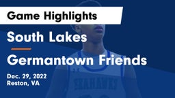 South Lakes  vs Germantown Friends  Game Highlights - Dec. 29, 2022