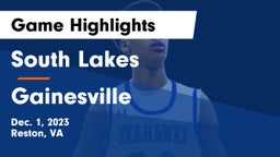 South Lakes  vs Gainesville  Game Highlights - Dec. 1, 2023