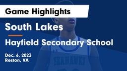 South Lakes  vs Hayfield Secondary School Game Highlights - Dec. 6, 2023
