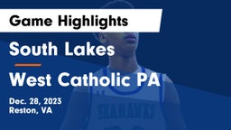 South Lakes  vs West Catholic PA Game Highlights - Dec. 28, 2023