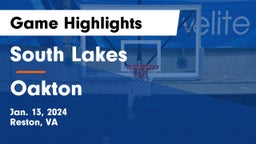 South Lakes  vs Oakton  Game Highlights - Jan. 13, 2024