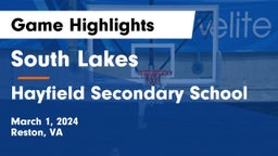 South Lakes  vs Hayfield Secondary School Game Highlights - March 1, 2024