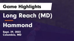 Long Reach  (MD) vs Hammond Game Highlights - Sept. 29, 2022
