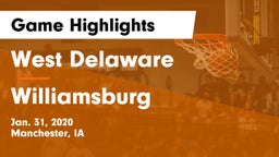 West Delaware  vs Williamsburg  Game Highlights - Jan. 31, 2020