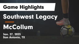 Southwest Legacy  vs McCollum  Game Highlights - Jan. 27, 2023