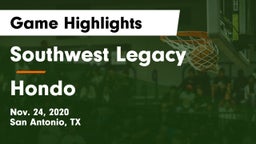 Southwest Legacy  vs Hondo  Game Highlights - Nov. 24, 2020