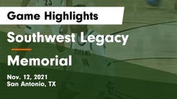 Southwest Legacy  vs Memorial  Game Highlights - Nov. 12, 2021