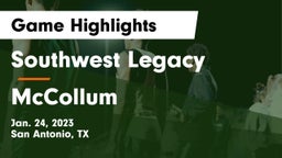 Southwest Legacy  vs McCollum  Game Highlights - Jan. 24, 2023