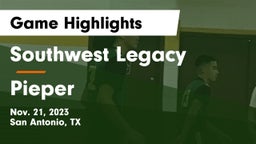 Southwest Legacy  vs Pieper  Game Highlights - Nov. 21, 2023
