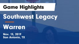 Southwest Legacy  vs Warren  Game Highlights - Nov. 15, 2019