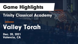 Trinity Classical Academy  vs Valley Torah  Game Highlights - Dec. 20, 2021