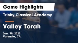 Trinity Classical Academy  vs Valley Torah  Game Highlights - Jan. 30, 2023