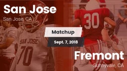 Matchup: San Jose  vs. Fremont  2018