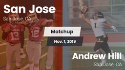 Matchup: San Jose  vs. Andrew Hill  2019