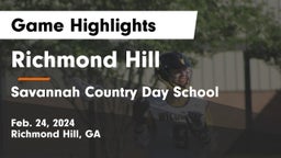Richmond Hill  vs Savannah Country Day School Game Highlights - Feb. 24, 2024