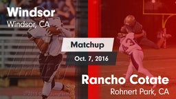 Matchup: Windsor  vs. Rancho Cotate  2016