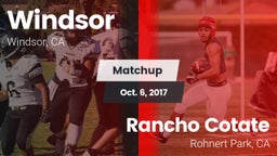 Matchup: Windsor  vs. Rancho Cotate  2017
