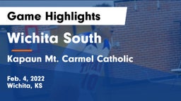 Wichita South  vs Kapaun Mt. Carmel Catholic  Game Highlights - Feb. 4, 2022