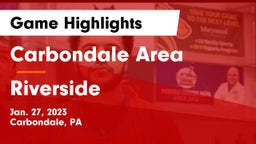 Carbondale Area  vs Riverside  Game Highlights - Jan. 27, 2023