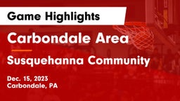 Carbondale Area  vs Susquehanna Community  Game Highlights - Dec. 15, 2023