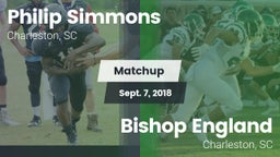 Matchup: Philip Simmons High  vs. Bishop England  2018