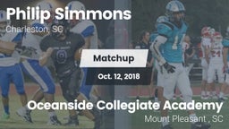 Matchup: Philip Simmons High  vs. Oceanside Collegiate Academy 2018