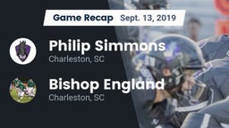 Recap: Philip Simmons  vs. Bishop England  2019