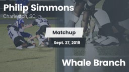 Matchup: Philip Simmons High  vs. Whale Branch 2019