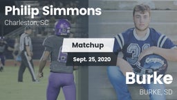 Matchup: Philip Simmons High  vs. Burke  2020