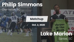 Matchup: Philip Simmons High  vs. Lake Marion  2020